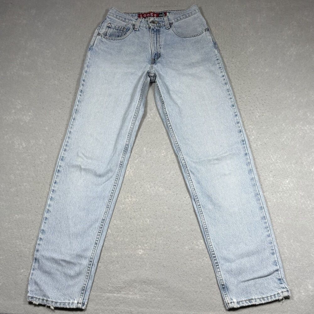 Vintage Levi's Silvertab Jeans Women’s Size 7/8 Loose Fit Light Blue Denim